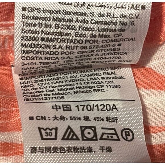 Old Navy Floral Button Front Top Size XXL Orange Hawaiian Short Sleeve - Picture 14 of 14